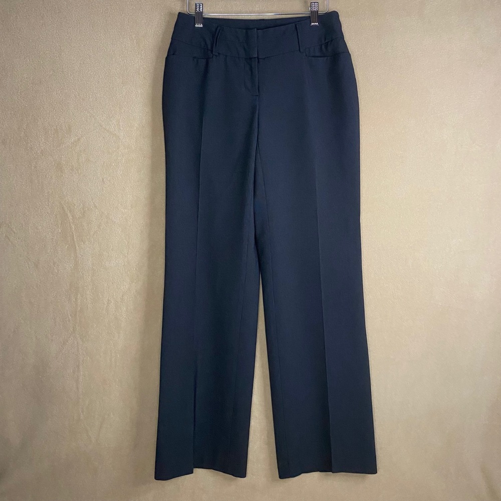 APT 9 Women's Black Dress Pants Trousers Wide‎ Leg Work Career Business Sz 2 EUC